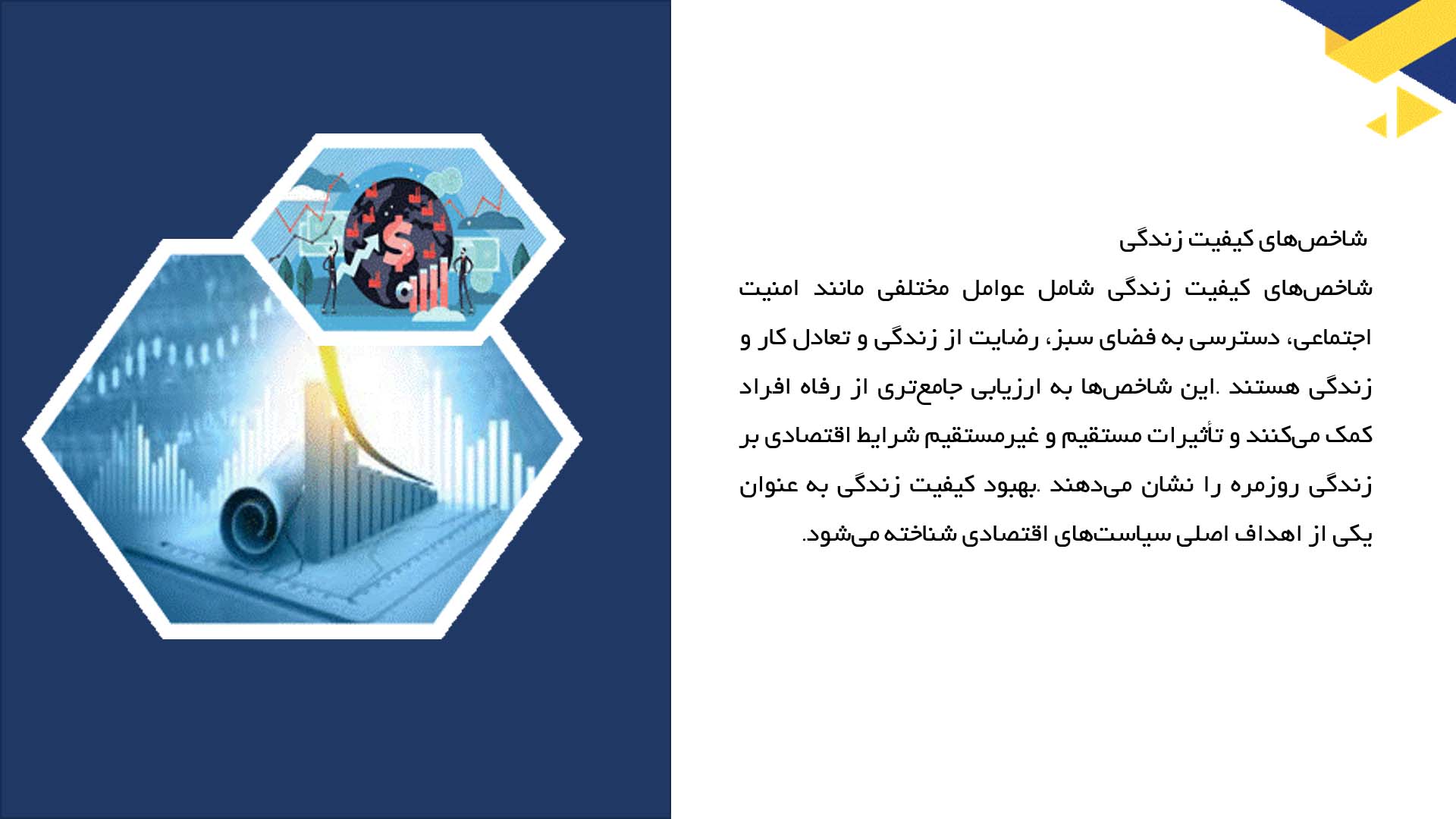 پاورپوینت در مورد شاخص‌های رفاه اقتصادی